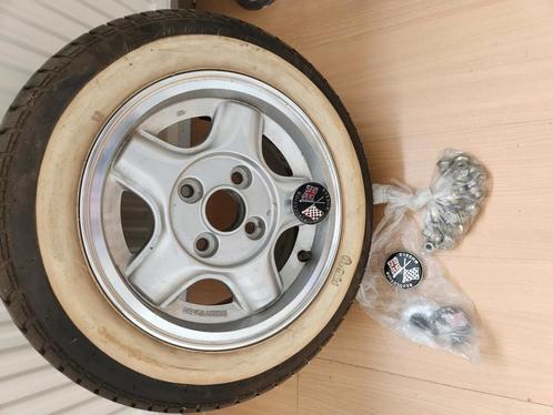 Classic mini velgen (Revolution) met White wall 12 inch, Auto diversen, Wieldoppen, Zo goed als nieuw, Ophalen