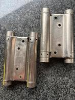 Set van 2 RVS Klapdeur Scharnieren - Gebruikt, Ophalen of Verzenden, Gebruikt, Rvs, Scharnier
