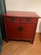 Vintage Chinese kast - Rode accenten, Ophalen
