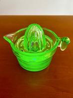 Uranium citruspers annagroen depressieglas USA, Antiek en Kunst, Antiek | Glas en Kristal, Ophalen of Verzenden