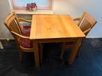 Eethoek met 3 stoelen licht eiken, Huis en Inrichting, Complete eetkamers, Ophalen, Zo goed als nieuw, 4 tot 6 stoelen