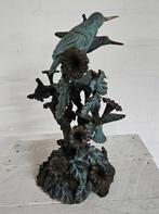 4 KOLIBRIES / BRONZEN BEELD / VOGEL, Verzamelen, Ophalen of Verzenden, Nieuw, Vogel, Beeldje of Figuurtje