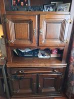 Eikenhouten kast tweedelig, Antiek en Kunst, Ophalen of Verzenden