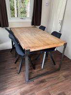 Eetkamertafel met 4 stoelen, Huis en Inrichting, Ophalen, 50 tot 100 cm, Zo goed als nieuw, 150 tot 200 cm