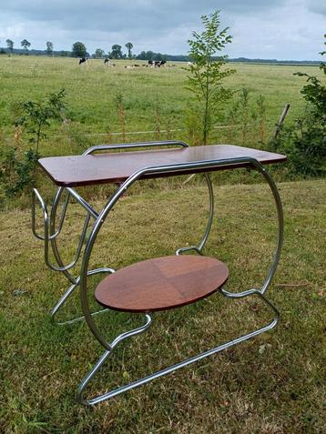 ART DECO/ BAUHAUS STIJL  BUISFRAME BIJZETTAFEL JAREN 50/60.