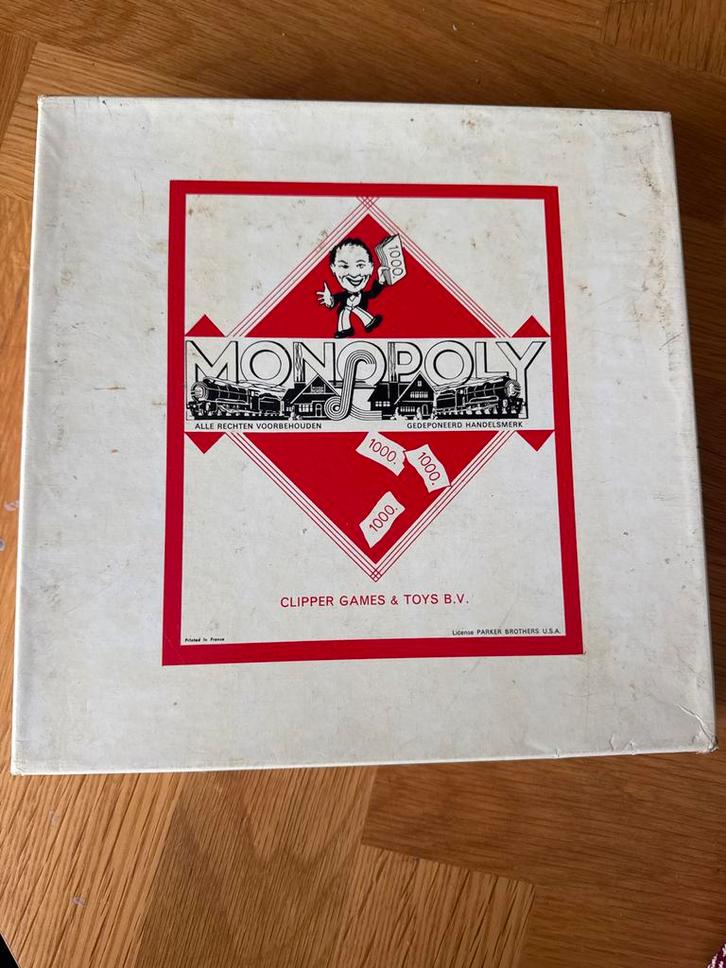 Vintage Monopoly 1961 - Clipper Games Amsterdam, Antiek en Kunst, Antiek | Speelgoed, Ophalen of Verzenden