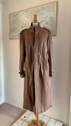 GIMO’s lange leren jas heren maat L, Verzenden, Gedragen, Maat 52/54 (L), Bruin