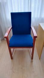 2 identieke blauwe eetkamerstoelen, Ophalen, Gebruikt, Blauw