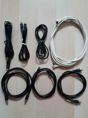 7x Coax kabels, antenne kabels,  Nieuw en gebruikt beschikbaar voor biedingen