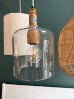 Rivièra Maison Pamplona Hanglamp van Hout en Glas, Huis en Inrichting, Lampen | Hanglampen, Ophalen, Zo goed als nieuw, Glas, Minder dan 50 cm