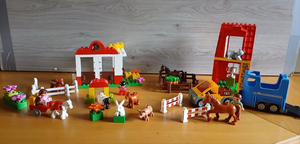 Duplo Paardenset (3 sets), Kinderen en Baby's, Speelgoed | Duplo en Lego, Ophalen of Verzenden, Zo goed als nieuw, Complete set