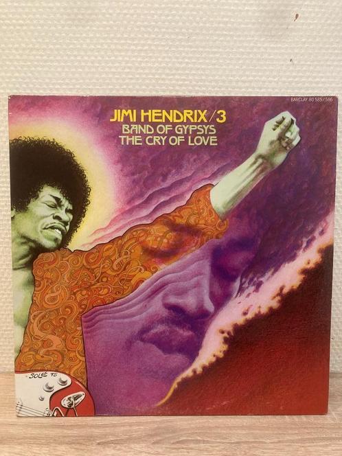Jimi Hendrix Band Of Gypsys cry of love Barclay 2LP France, Cd's en Dvd's, Vinyl | Rock, Zo goed als nieuw, Poprock, 12 inch, Ophalen of Verzenden