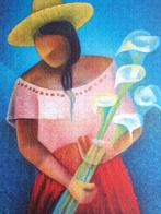 BLUEBIRD puzzel 🌾LA FEMME AUX ARUMS 1000 stukjes, Ophalen of Verzenden, 500 t/m 1500 stukjes, Zo goed als nieuw, Legpuzzel
