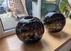 2x Floris Meydam Leerdam unica Glazen vaas 1975, Antiek en Kunst, Ophalen of Verzenden
