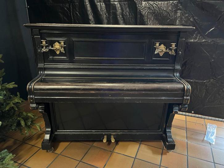 Authentieke Piano - Niet Gestemd, Muziek en Instrumenten, Piano's, Gebruikt, Piano, Zwart, Ophalen