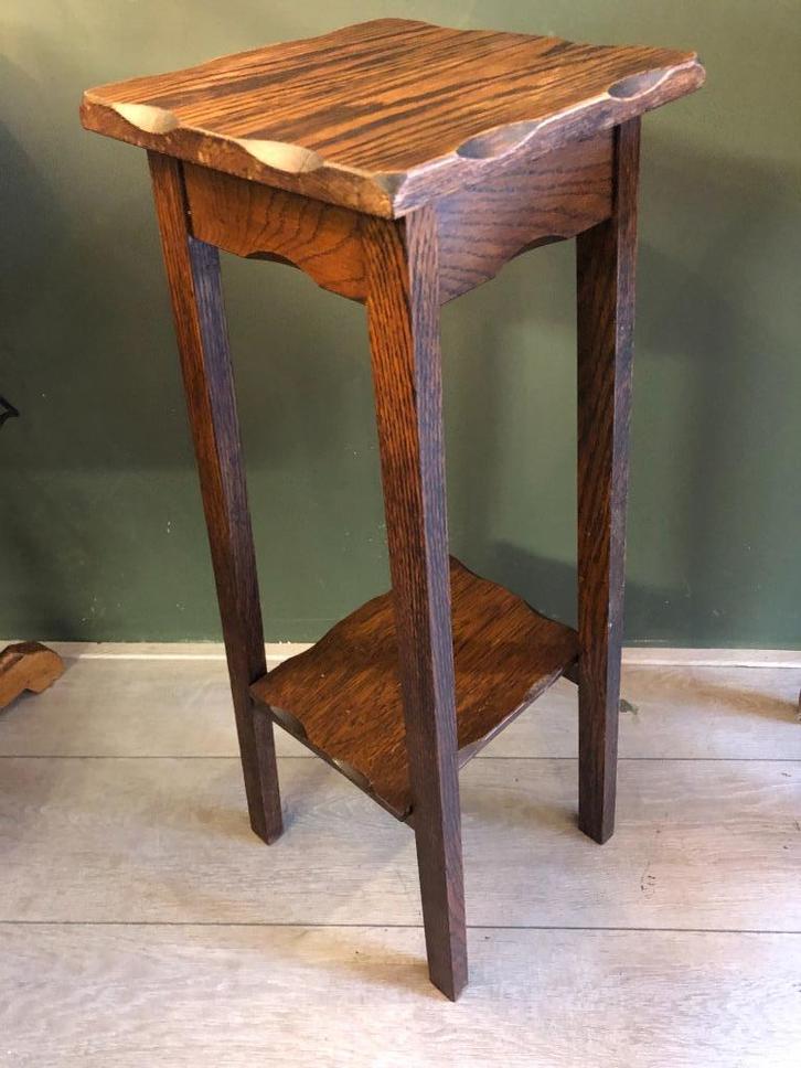 Prachtige Eiken Piëdestal., Antiek en Kunst, Antiek | Woonaccessoires, Ophalen