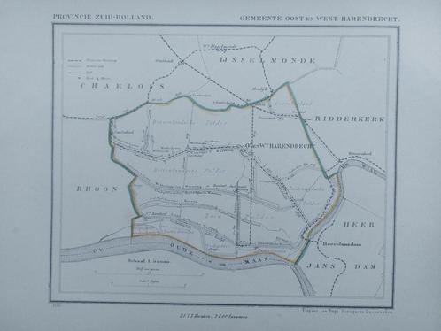AG12 / Litho van J. Kuyper uit 1867 van Barendrecht ZH, Antiek en Kunst, Kunst | Litho's en Zeefdrukken, Ophalen of Verzenden