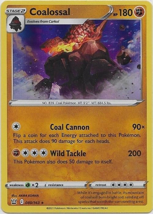 Battle Styles,  Coalossal [holo] 80/163, Verzenden, Nieuw, Losse kaart
