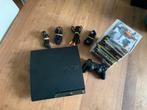 Playstation 3 slim complete set + 11 games, Zwart, Ophalen of Verzenden, Met 1 controller, Slim