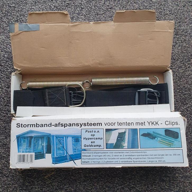 Stormband Afspansysteem Tent YKK Clips, Caravans en Kamperen, Tentaccessoires, Gebruikt, Ophalen of Verzenden