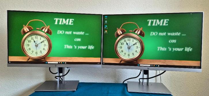 Design & Prachtige Lcd's 2 x 24 Inch HP EliteDisplay E243, Computers en Software, Monitoren, Gebruikt, 101 t/m 150 Hz, DisplayPort