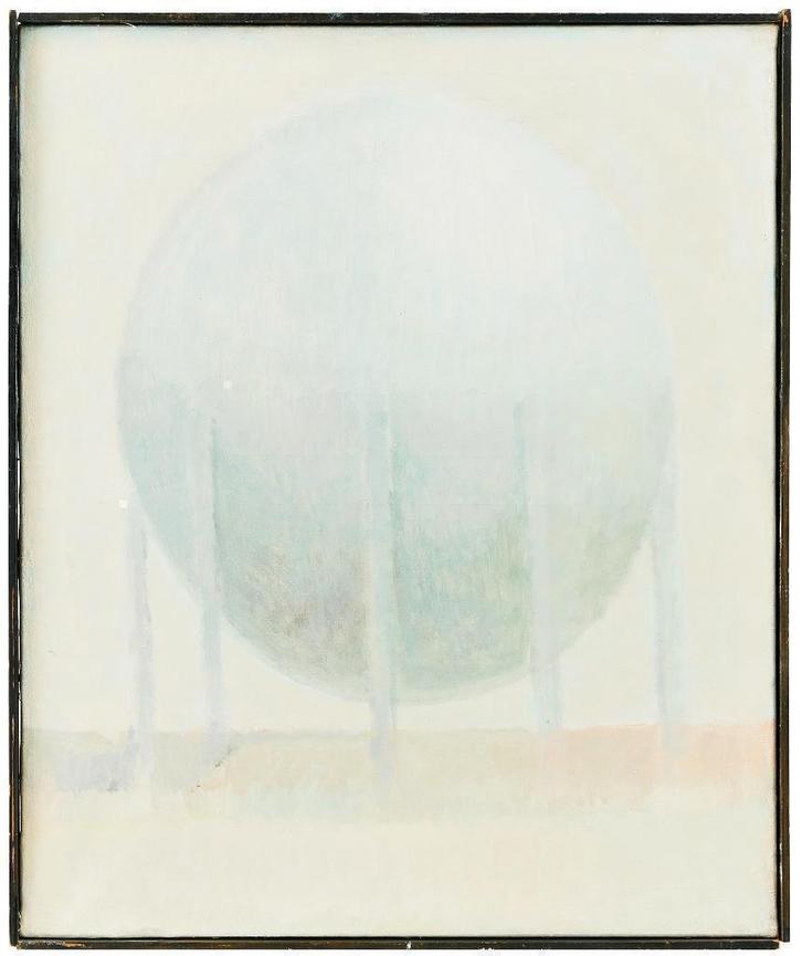 Piet Moget (1928-2015)-Sphère- Gesigneerd -1962, Antiek en Kunst, Kunst | Schilderijen | Modern, Ophalen of Verzenden