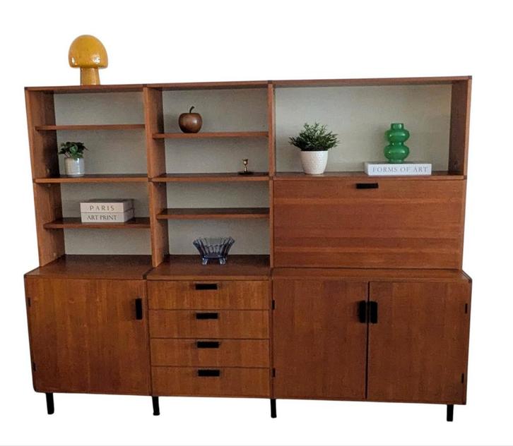 Vintage wandsysteem Pastoe, Cees Braakman, Made to Measure, Huis en Inrichting, Kasten | Wandmeubels, Gebruikt, Minder dan 150 cm