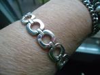 mooie echt zilveren armband leuke schakel massief 26,4 gr, Ophalen of Verzenden, Zo goed als nieuw, Zilver, Zilver