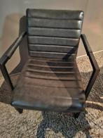 Stijlvolle grijze fauteuil, Huis en Inrichting, Stoelen, Ophalen of Verzenden, Zo goed als nieuw, Metaal, Eén