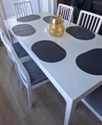 Eettafel en stoelen, Huis en Inrichting, Ophalen, Overige materialen, Gebruikt, Vijf personen of meer