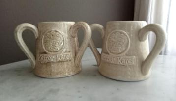  2 Vintage Keizer Karel 3 grepen Bierpullen beschikbaar voor biedingen