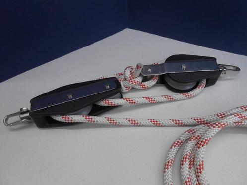 Blokken, Vioolblok + enkelschijfs, talie, neerhaler, 6-10 mm, Watersport en Boten, Accessoires en Onderhoud, Nieuw, Lijn of Blok