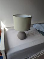 Tafellamp met stoffen kap en touch bolvoet, Huis en Inrichting, Lampen | Tafellampen, Ophalen, Stof, Zo goed als nieuw, Modern