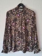 Groene damesblouse met print WE fashion, mt L, Kleding | Dames, Blouses en Tunieken, Ophalen of Verzenden, Zo goed als nieuw, Maat 38/40 (M)