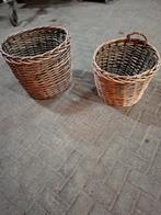 Twee rieten manden, Huis en Inrichting, Gebruikt, Mand, Ophalen of Verzenden, Riet