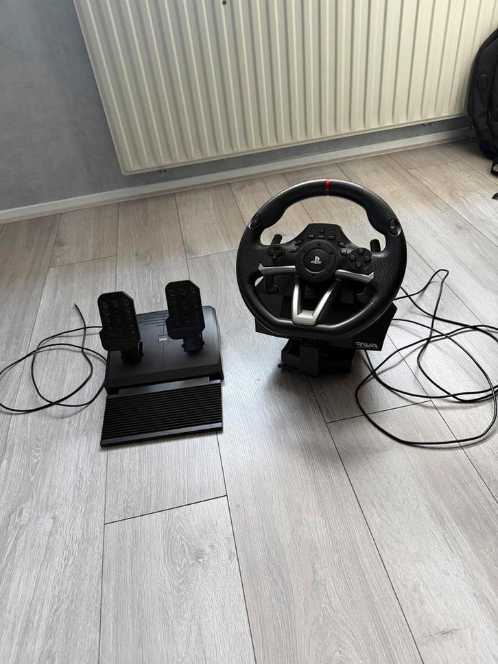 Hori Playstation Stuur & Gaspedaal, Spelcomputers en Games, Spelcomputers | Sony PlayStation Consoles | Accessoires, Zo goed als nieuw