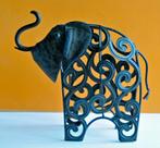 olifant, opengewerkt metaal, Antiek en Kunst, Ophalen of Verzenden