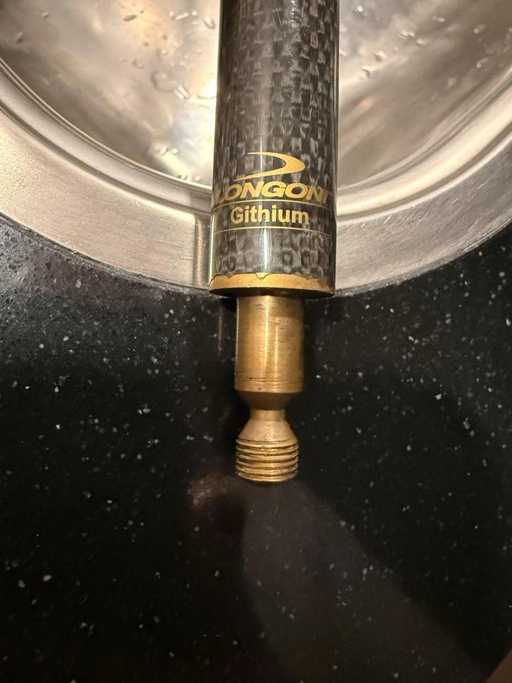 Longoni Githium Biljartkeu Top (10.5-11mm), Sport en Fitness, Biljarten en Poolen, Zo goed als nieuw, Keu of Ballen, Ophalen of Verzenden