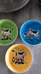 3 Holland schaaltjes met koeien voor 7,50 €, Ophalen, Overige stijlen, Aardewerk, Schaal of Schalen