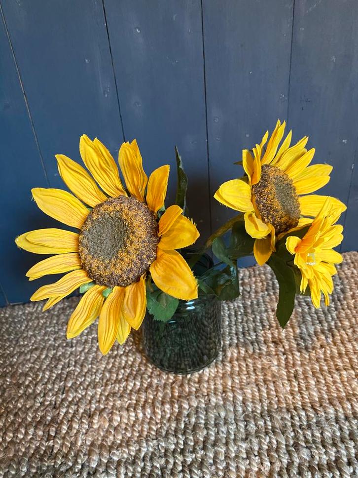 Kunstbloemen // nep zonnebloemen, Huis en Inrichting, Woonaccessoires | Kunstplanten en Kunstbloemen, Binnen, Ophalen of Verzenden