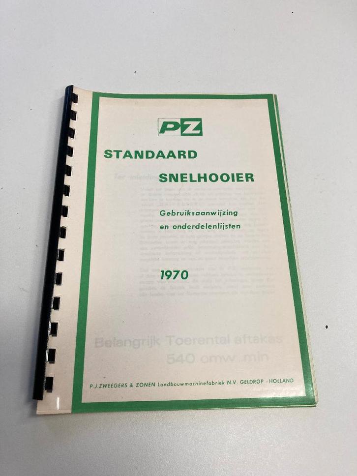 PZ Standaard Snelhooier handleiding, Boeken, Catalogussen en Folders, Nieuw, Folder, Ophalen of Verzenden