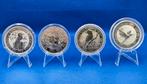 (A386) AUSTRALIA KOOKABURRA 1993, 1994, 1995, 1996 TWO OUNCE, Ophalen of Verzenden, Losse munt, Zilver