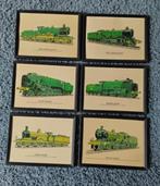 6 leuke schilderijtjes met treinen Eskdale Cars LTD, Verzamelen, Ophalen, Trein, Overige typen