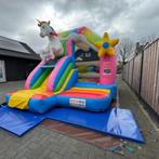 Springkussen slide combo unicorn, Ophalen of Verzenden, Zo goed als nieuw, Overige