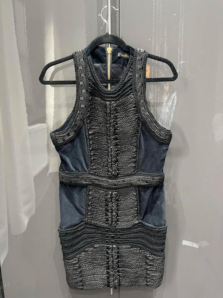 Zwarte Balmain Jurk - Maat M, Kleding | Dames, Jurken, Zo goed als nieuw, Maat 38/40 (M), Zwart, Boven de knie, Ophalen