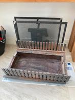 Openhaard (bak plus twee schermen), Huis en Inrichting, Haarden, Ophalen of Verzenden, Zo goed als nieuw, Vrijstaande haard, Elektrische haard