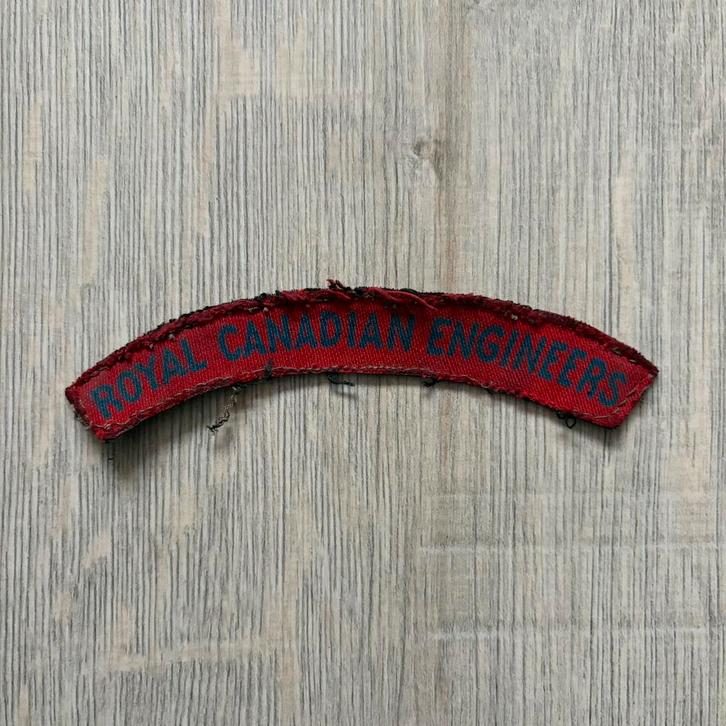 Royal Canadian Engineers canvas embleem, Verzamelen, Militaria | Tweede Wereldoorlog, Ophalen of Verzenden