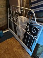 Gratis hoofeinde frame bed, Ophalen, Wit, Tweepersoons, 140 cm