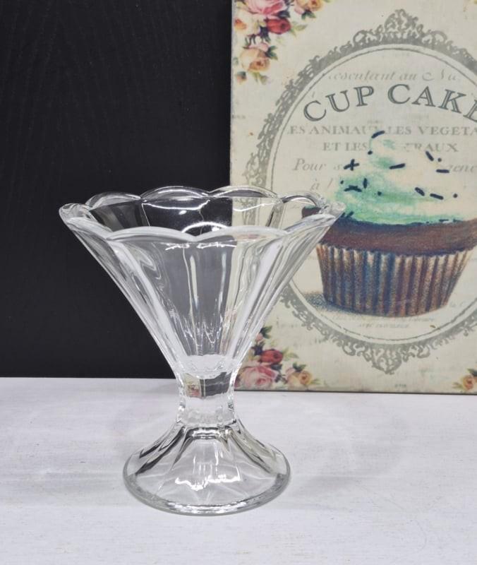 Glazen ijscoupe, vintage , 3 beschikbaar, Antiek en Kunst, Antiek | Glas en Kristal, Ophalen of Verzenden