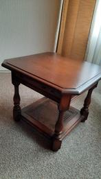 Eiken Uitschuifbare Bijzettafel, Minder dan 55 cm, Gebruikt, Klassiek zonder tierelantijnen, Hout